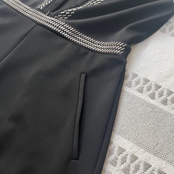 DKNY Sleeveless Beaded Trim A-Line Dress Pockets Stretch Black Women's 6 NWT - Picture 10 of 11